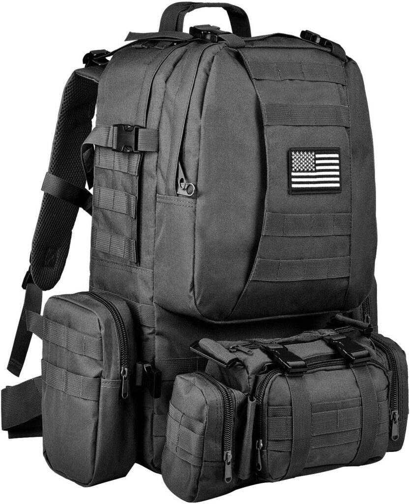 CVLIFE Tactical Backpack Military Army Rucksack 60L Large Assault Pack Detachable Molle Bag…