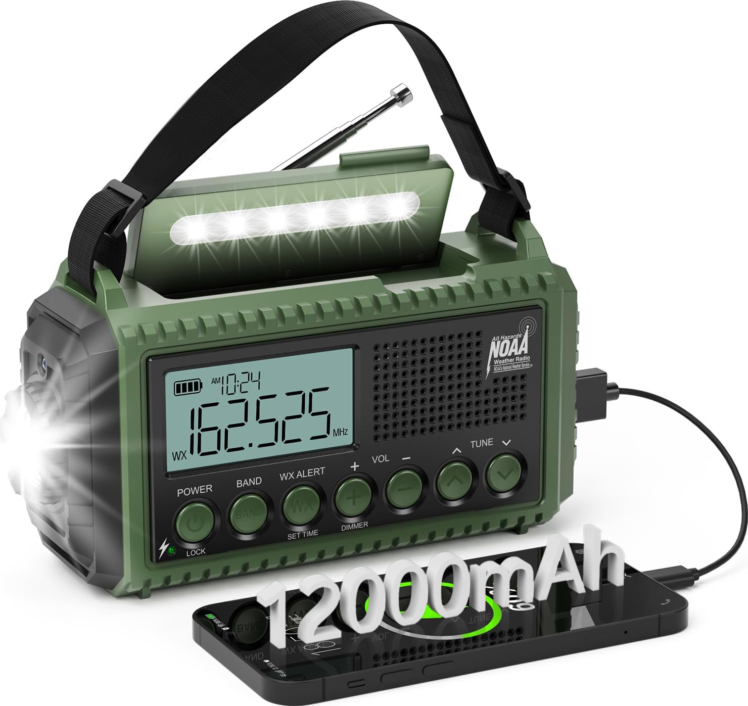 Emergency Radio 5000 Hand Crank Solar Weather Radio Review