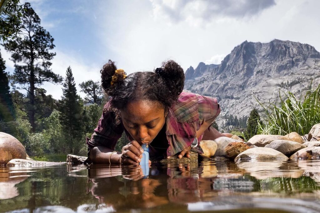 LifeStraw Peak Series - Personal Water Filter Straw for Backup Filtration, Emergency, Survival, and Ultralight Hydration, BPA-Free, Dark Mountain Gray