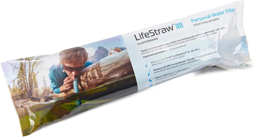 LifeStraw Personal Water Filter for Hiking, Camping, Travel, and Emergency Preparedness