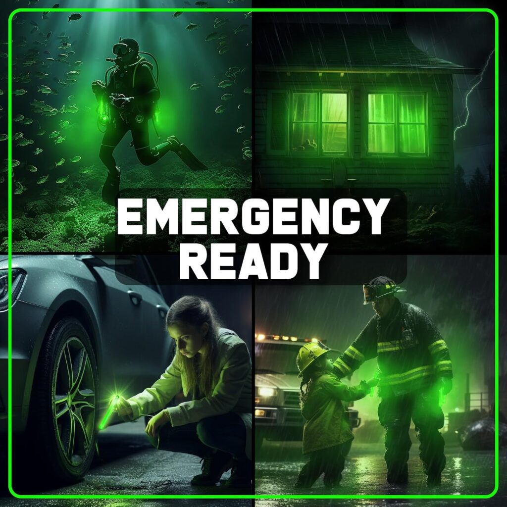 PartySticks Green Glow Sticks Emergency Chem Lights (6, 25 Pack) Military Grade 12 Hour Bulk Tactical Light Sticks for Survival Gear, Camping, Power Outages